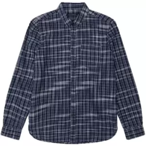 French Connection Space-Dye Chambray Shirt - Blue