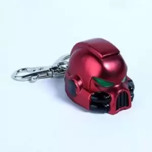 Warhammer 40K Metal Keychain Space Marine MKVII Helmet Blood Angels