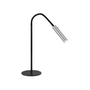 Luminosa Lighting - Table Task Lamp, 1 Light Adjustable Switched, 1 x 7W LED, 3000K, 436lm, Black, Aluminium