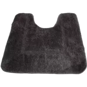 Mayfair Cashmere Touch Ultimate Microfibre Pedestal Mat (50x50cm) (Charcoal) - Charcoal