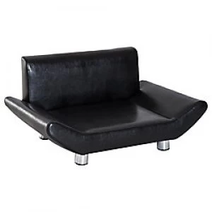 PawHut Pet Sofa Black 445mm x 715mm x 350 mm