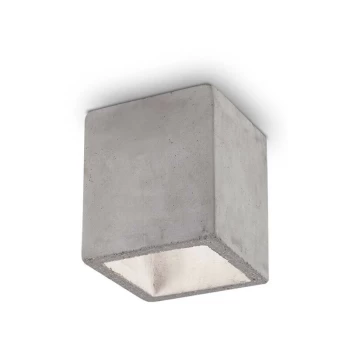 Ideal Lux KOOL - Indoor 1 Light Surface Mounted Ceiling Lamp Concrete, GU10