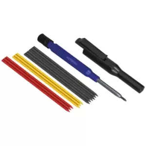 Faithfull XMS22LONGRCH Long Reach Pencil & Marking Set 6 Black, 3 ...