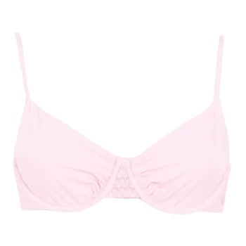 Jack Wills Carlton Balcony Bikini Top - Pink