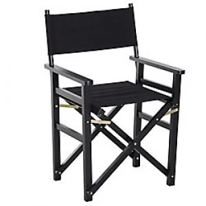 HOMCOM Folding Chair Black Beech, Oxford Fabric 833-458BK