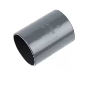 FloPlast WS08G Solvent Weld Waste Straight Coupler - Grey 40mm