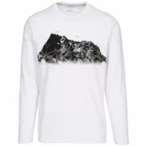 Trespass Mens Wrenburyton Long-Sleeved T-Shirt (M) (White)