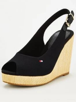 Tommy Hilfiger Iconic Elana Sling Back Wedge - Black