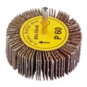 Draper Abrasive Flap Wheel, 80 x 30mm, 60 Grit