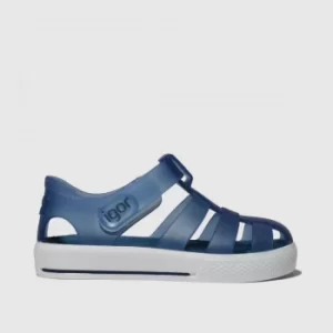 Igor Navy Star Sandals Toddler