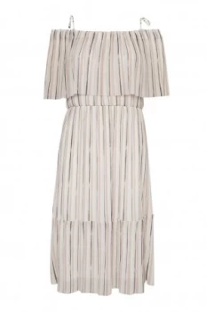 Great Plains Brush Stroke Layered Midi Dress White