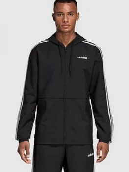 Adidas Essential 3 Stripe Windbreak - Black