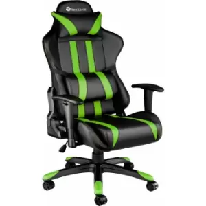 Gaming chair premium - office chair, computer chair, ergonomic chair - black/green - black/green