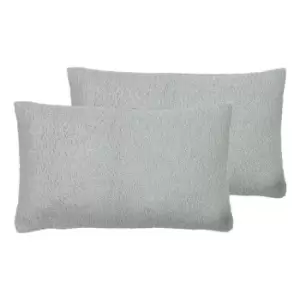 Evans Lichfield Malham Twin Pack Polyester Filled Cushions Dove 30 x 50cm