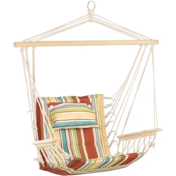 Hanging Hammock Swing Chair Safe Wide Seat Indoor Outdoor - Outsunny