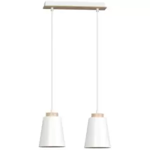 Emibig Bolero White Bar Pendant Ceiling Light 2x E27