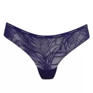 Calvin Klein Sheer Lace Thong - Blue