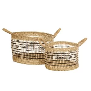 Sass & Belle Seagrass Open Weave Baskets Set of 2