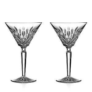 Waterford Lismore Crystal Martini Glass, Set of 2