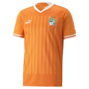 Puma Ivory Coast Home Shirt 2022 2023 Mens - Orange