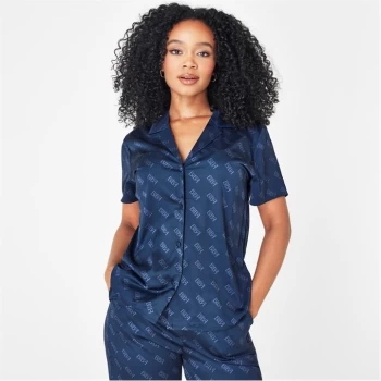 Biba Logo Pyjama Top - Blue