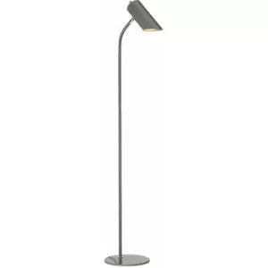 Loops - Floor Lamp Dark Grey Highly Polished Nickel Finish LED E27 8W Bulb