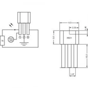 Hall effect sensor PIC H501 3.8 24 Vdc Reading range 4 35 T TO 92 UA Soldering