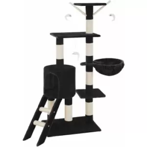 Tectake - Cat tree scratching post Dominik - cat scratching post, cat tower, scratching post - black