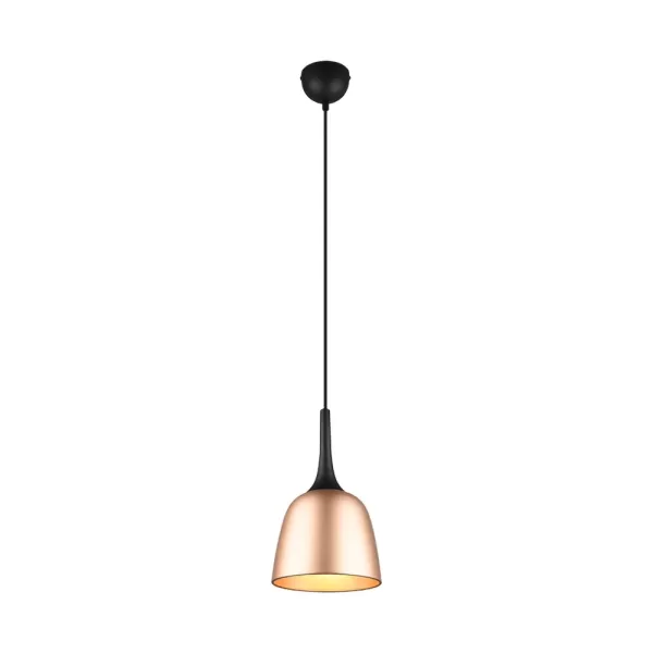 Chiron Modern 20cm Dome Pendant Ceiling Light Brass Matt