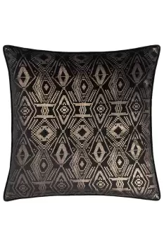 Tayanna Geometric Foil Printed Piped Cushion