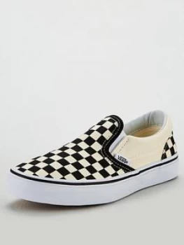 Vans Checkerboard Classic Slip-on, Black/White, Size 11