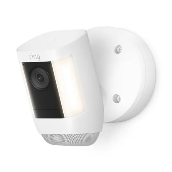 RING Spotlight Cam Pro Full HD 1080p WiFi Security Camera - Wired, White