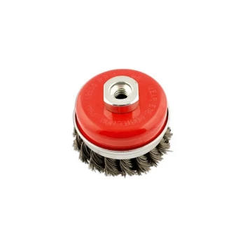 Twist Knot Brush - Cup Type - 95mm x M14 - 32131 - Abracs