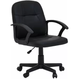 Premier Housewares Brent Black Small Home Office Chair