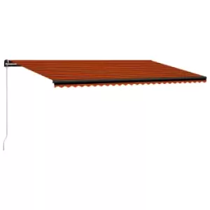 Vidaxl Manual Retractable Awning 600X300 Cm Orange And Brown