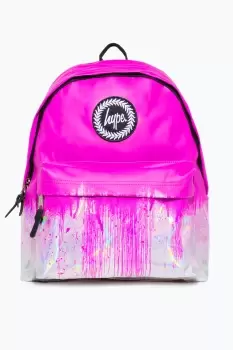 HYPE Pink HOLO DRIPS BACKPACK