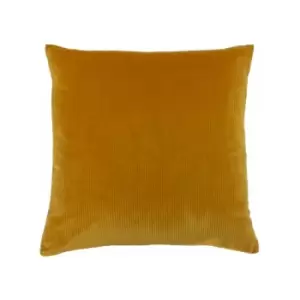 Furn Aurora Textured Corduroy Cushion Cover, Ochre, 45 x 45 Cm