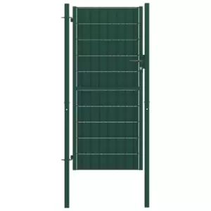 Vidaxl Fence Gate Pvc And Steel 164X100cm Green