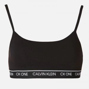 Calvin Klein Womens Unlined Bralette - Black - L