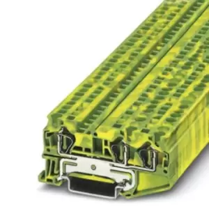 Phoenix Contact St 4-Twin-Pe Terminal Block, Din Rail, 3Pos, 10Awg