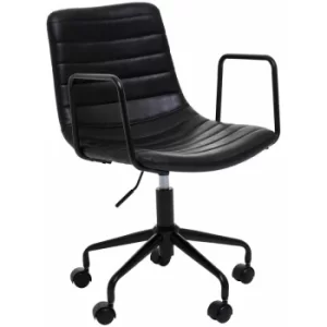 Premier Housewares Forbes Black Leather Chair