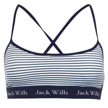 Jack Wills Stanford Stripe Bikini Top - Blue