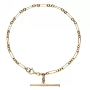 T-Bar Chain Yellow Gold Bracelet GB504