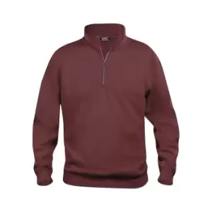 Clique Unisex Adult Basic Half Zip Sweatshirt (XL) (Burgundy)