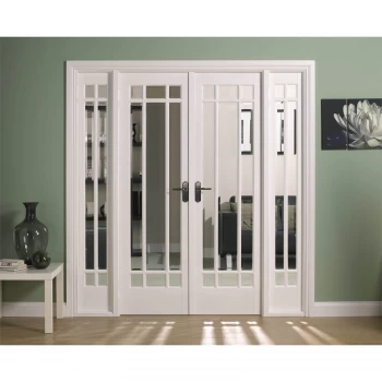 Manhattan Internal Glazed Primed White Room Divider - 1904 x 2031mm