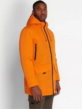 Lyle & Scott Casuals Wadded Longline Parka - Orange