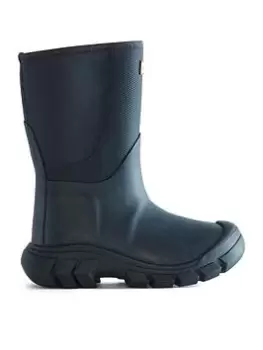 Hunter Neoprene Hybrid Wellington Boot, Navy, Size 3 Older