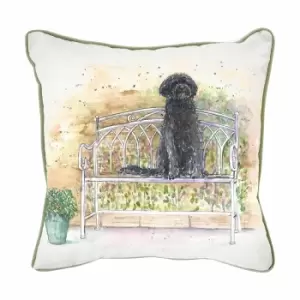 Crossland Grove Labradoodle Watercolour Cushion 450x450mm