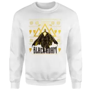 Black Adam Gold Christmas Christmas Jumper - White - XL