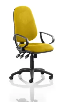 Eclipse XL Lever Task Operator Chair Bespoke With Loop Arms In Yellow